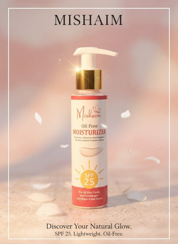 MISHAIM Oil-Free Moisturizer SPF 25 – Lightweight, Non-Greasy Daily Hydration for All Skin Types