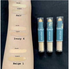 MISS ROSE 2-in-1 Foundation & Concealer Stick | Full Coverage | Long-Lasting | Natural Finish | Multiple Shades
