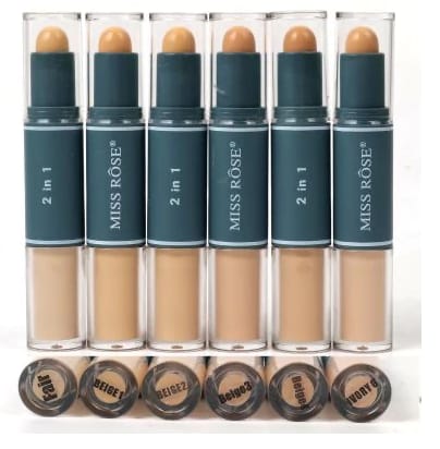 MISS ROSE 2-in-1 Foundation & Concealer Stick | Full Coverage | Long-Lasting | Natural Finish | Multiple Shades