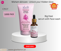 Misham Glutathione Brightening Duo – Facewash & Glow Serum Combo